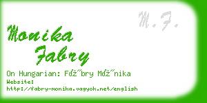 monika fabry business card